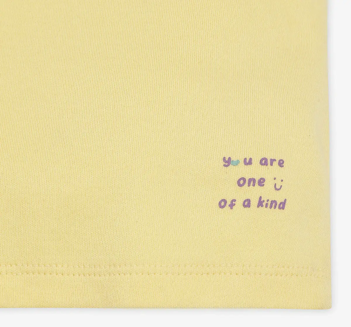 Infant Girls Applique Printed Tshirt - Yellow