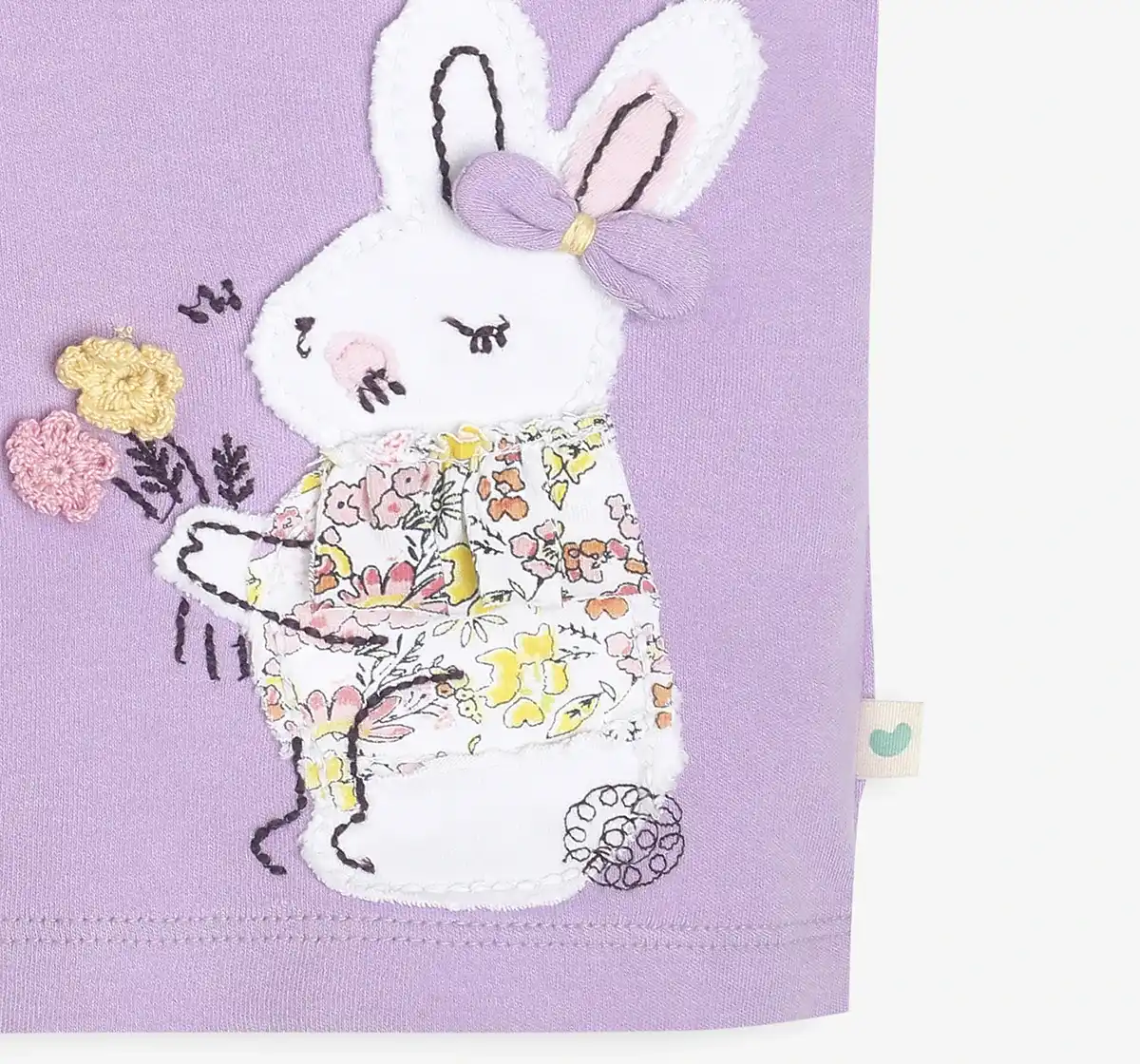 Infant Girls Applique Tshirt - Lavender