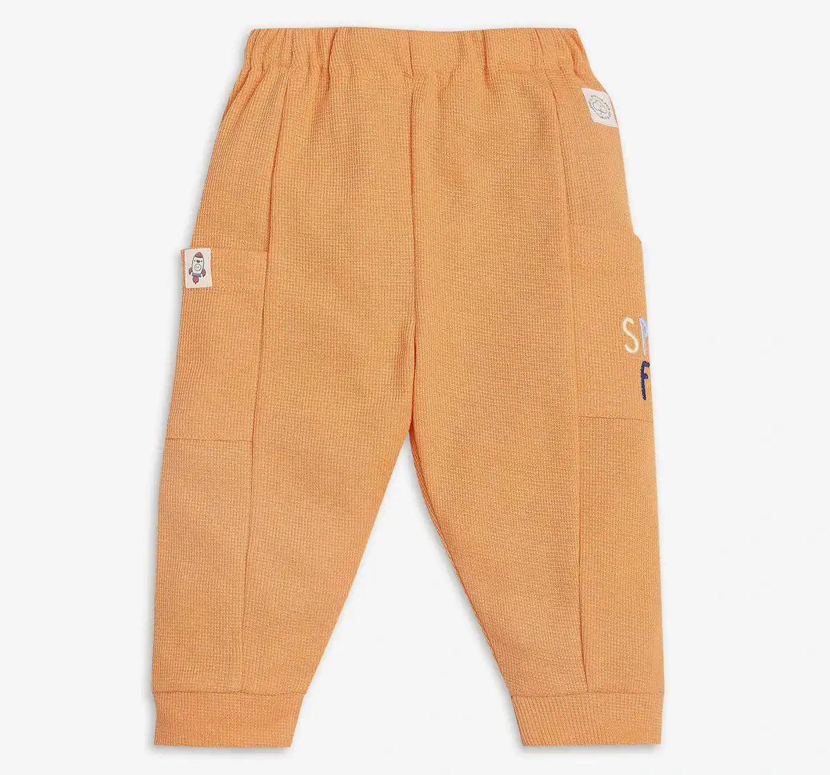Infant Unisex Embroidered Jogger - Orange