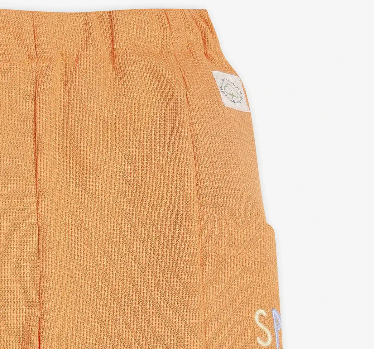 Infant Unisex Embroidered Jogger - Orange