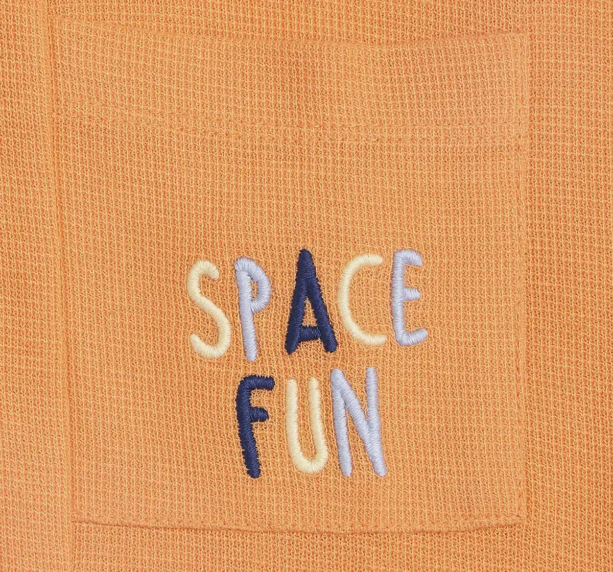 Infant Unisex Embroidered Jogger - Orange