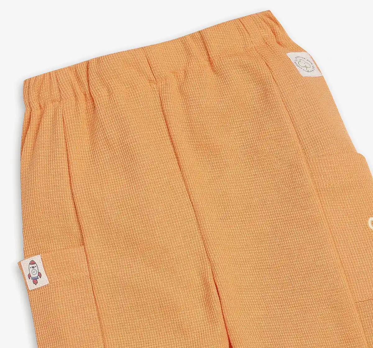 Infant Unisex Embroidered Jogger - Orange