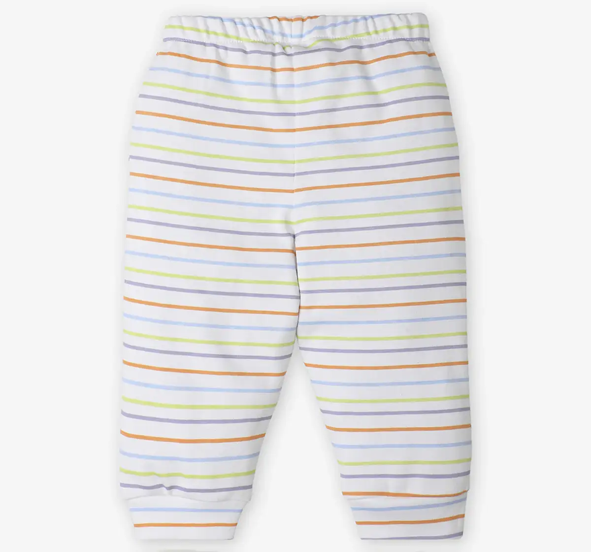 Infants Unisex Striped & Printed Joggers - Pack Of 2