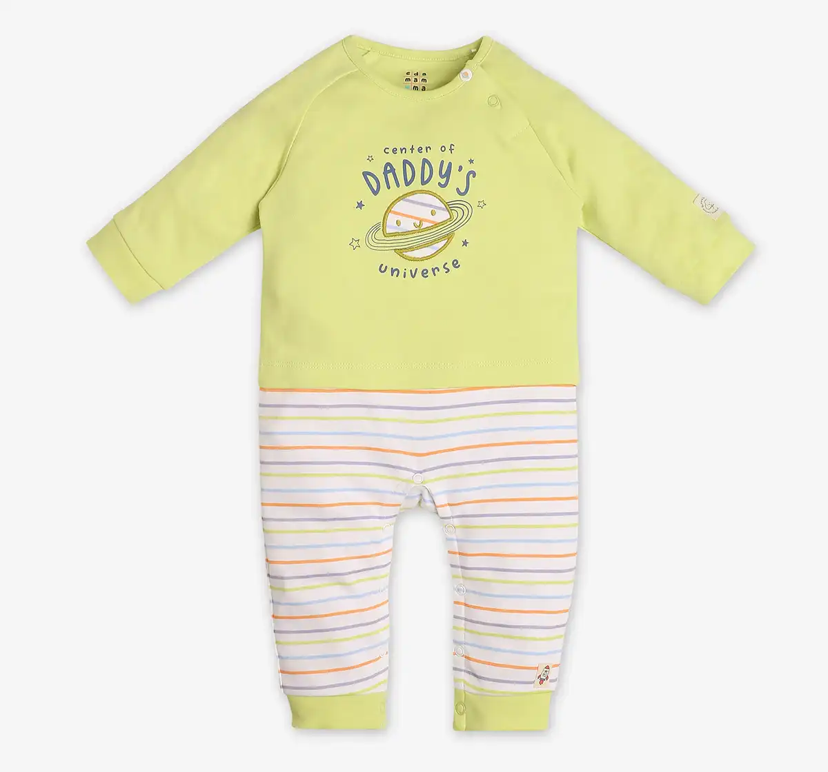 Infants Unisex Romper With Mitten, Bootie & Cap - Light Green