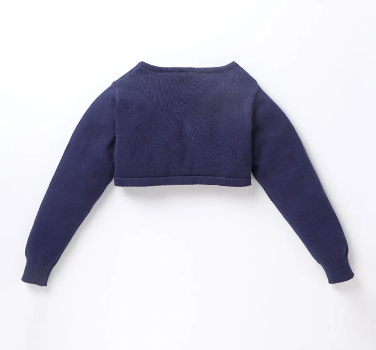 Girls Flat Knit Crop Shrug