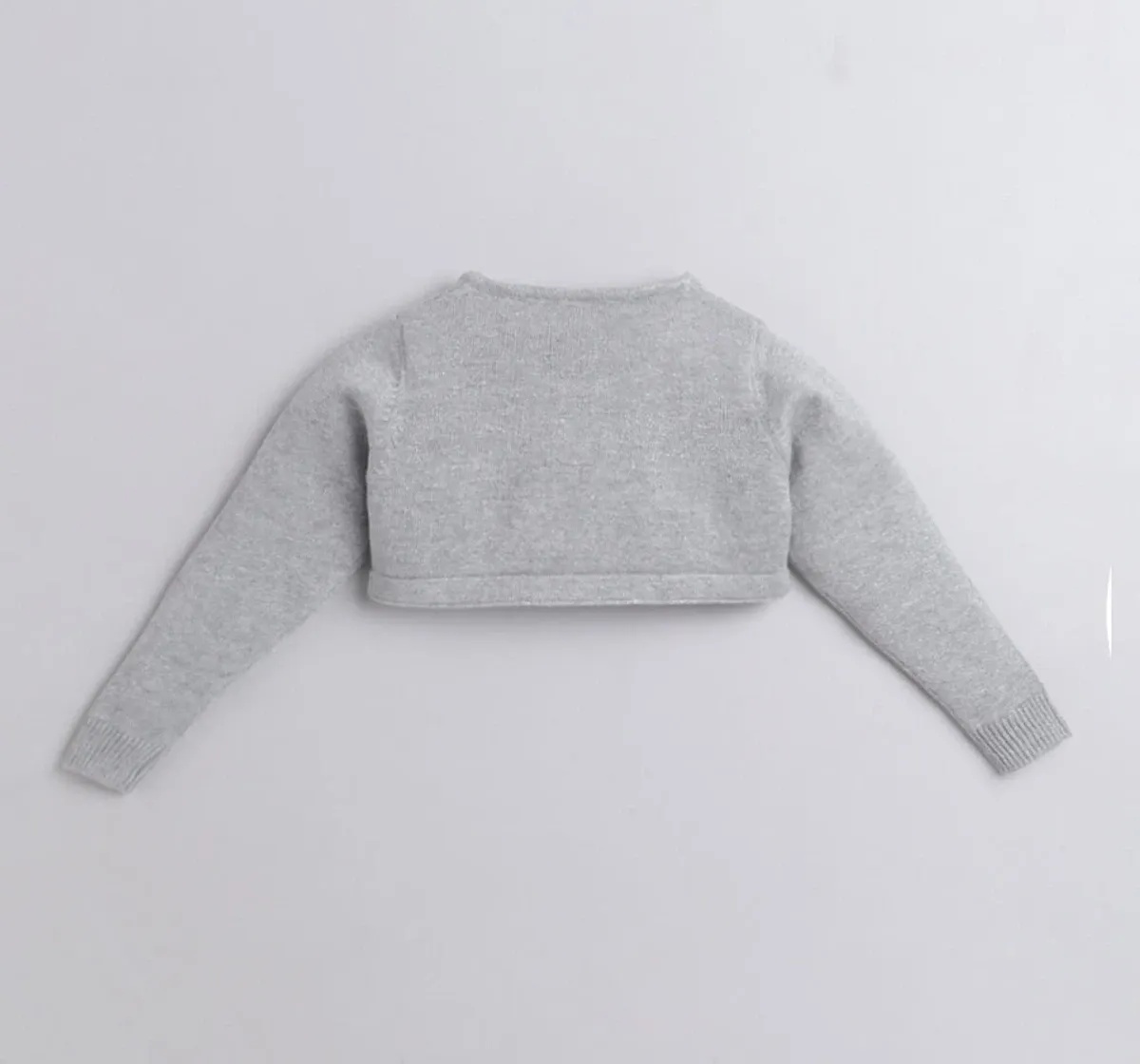 Girls Flat Knit Full Sleeve Shrug