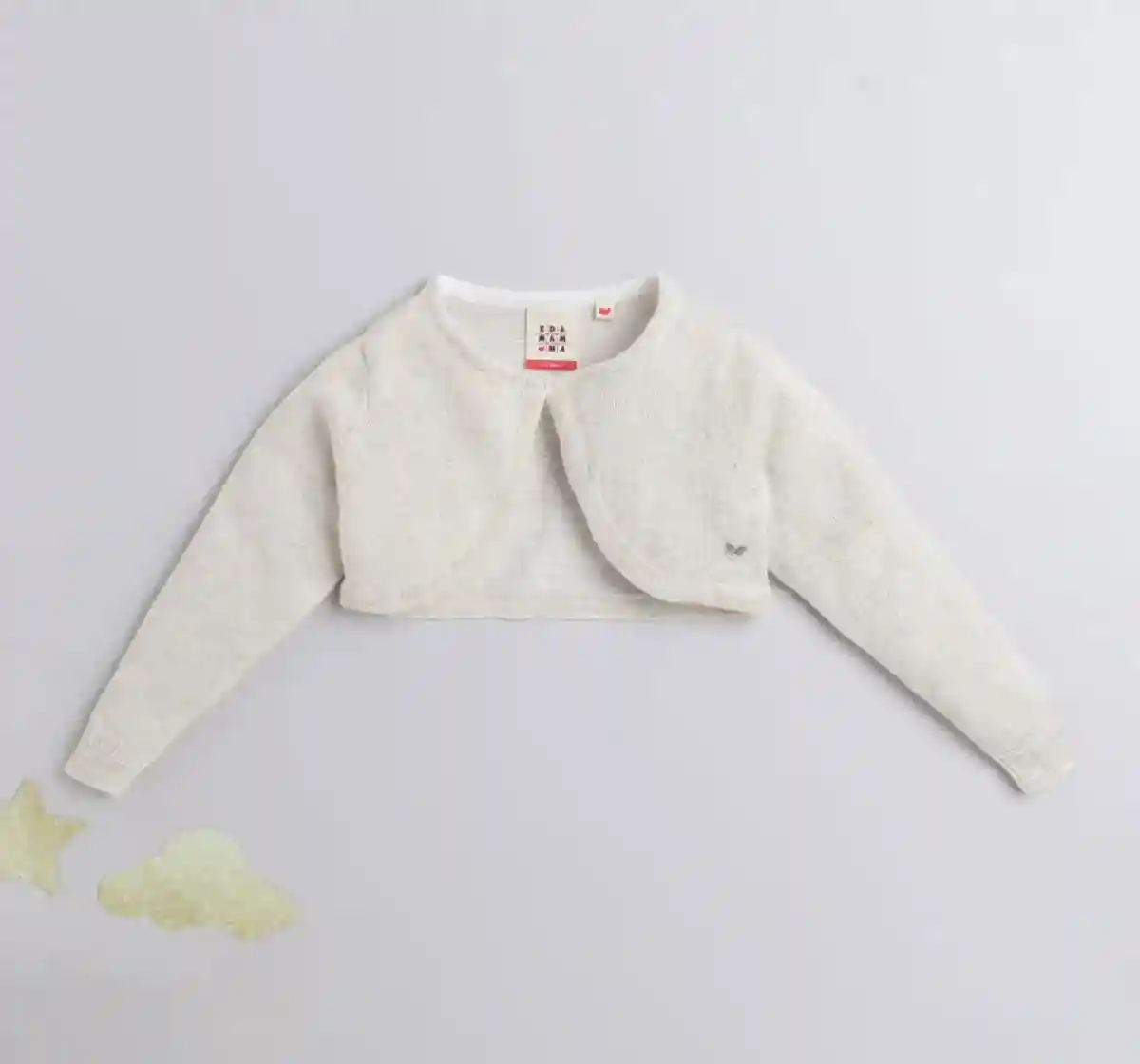 Girls Flat Knit Full Sleeve Shrug