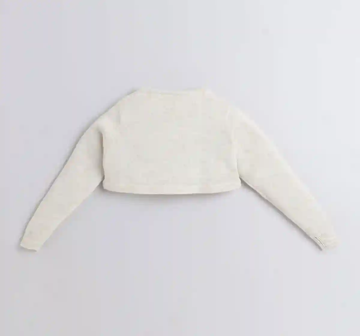 Girls Flat Knit Full Sleeve Shrug
