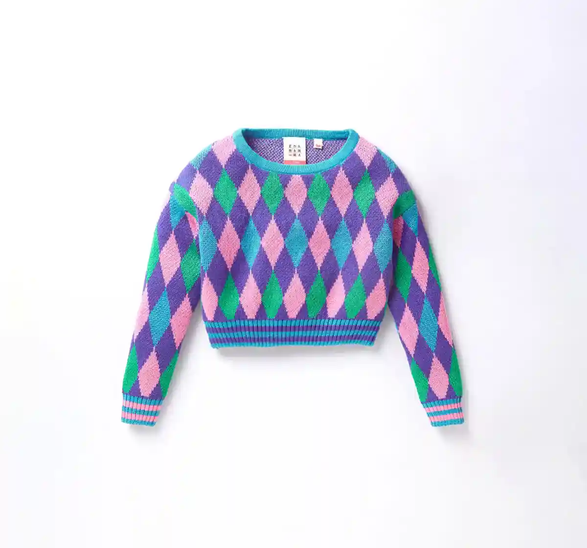 Patterned Crop Sweater