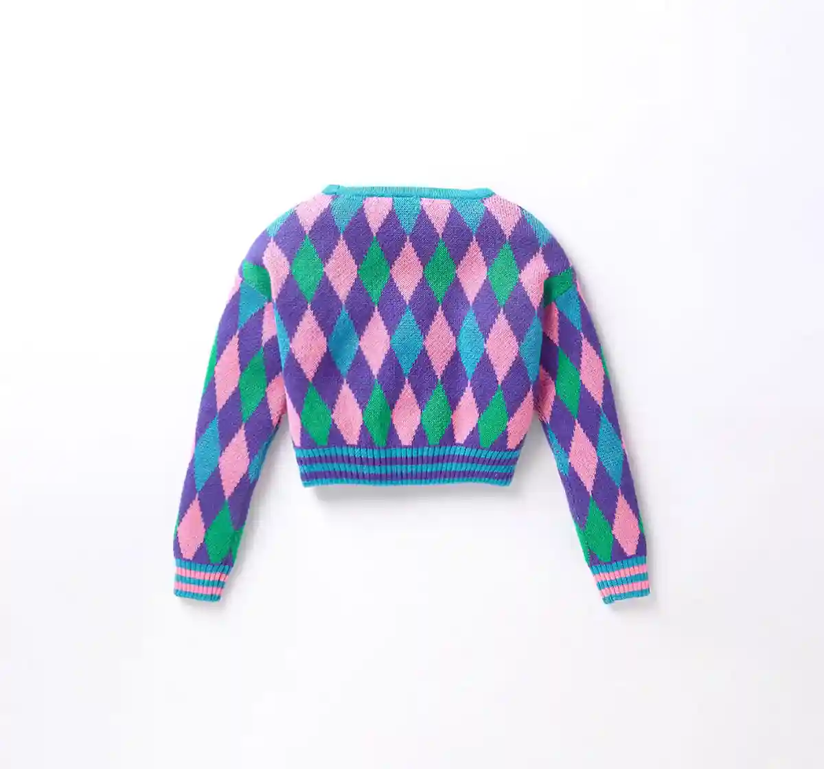 Patterned Crop Sweater
