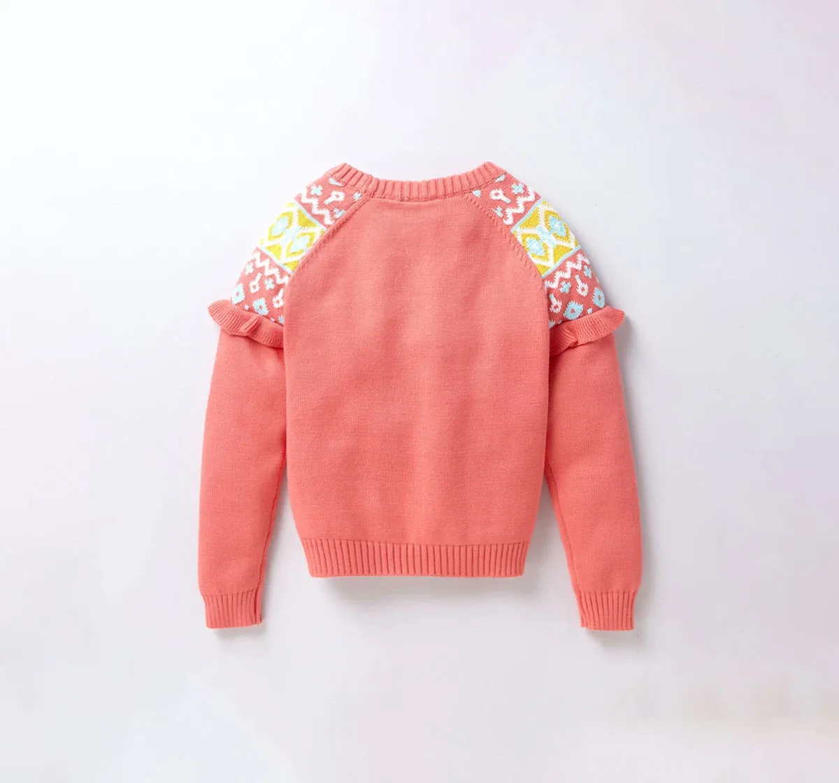 Patterned Sweater With Frill
