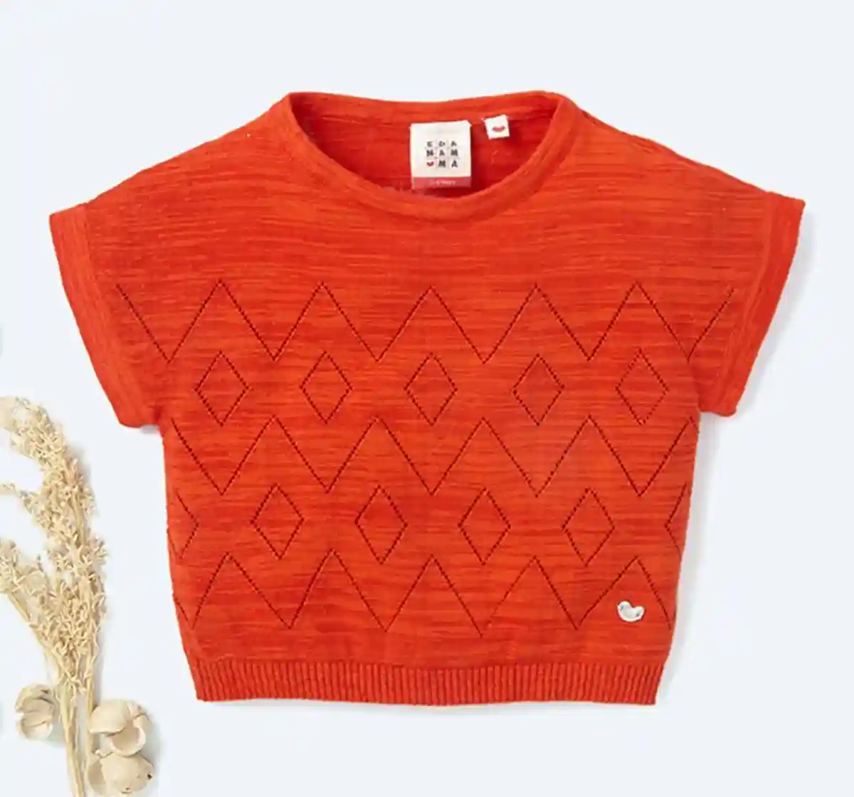Girls Self Patterned Sweater