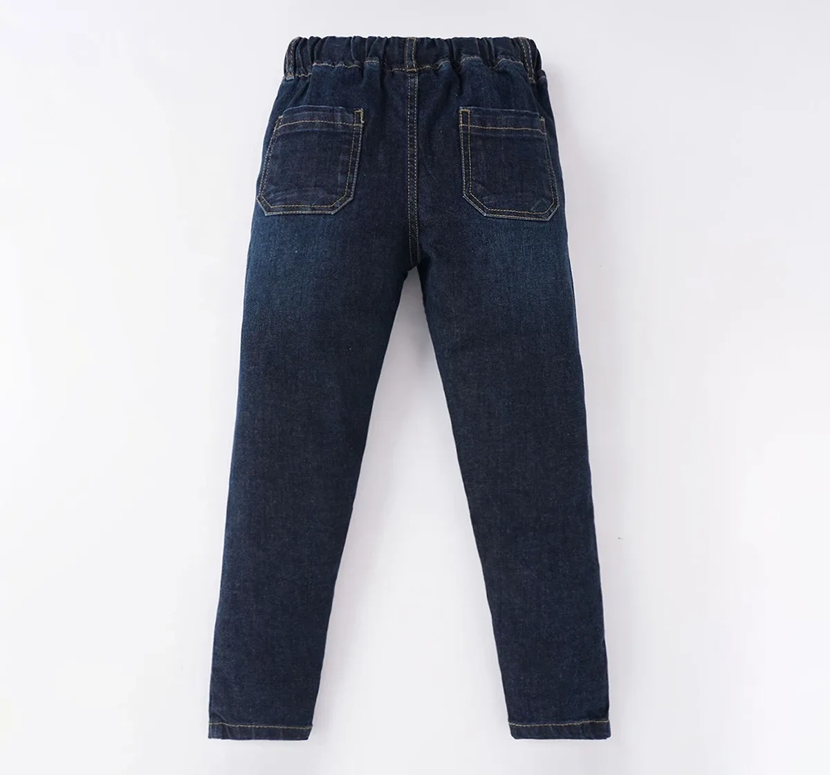 Boys Solid Tie Up Jogger - Dark Wash