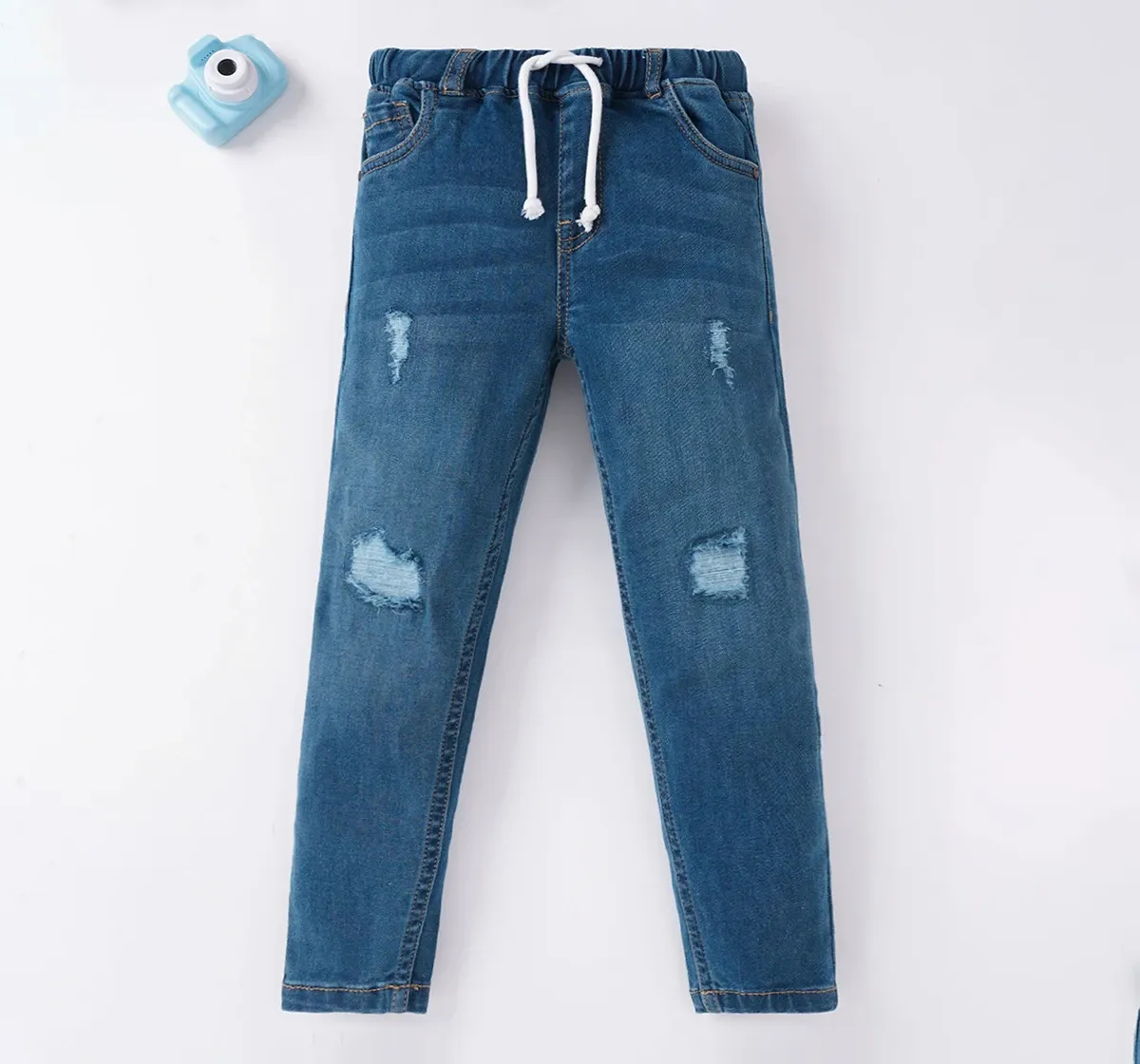 Boys Solid Tie Up Jogger