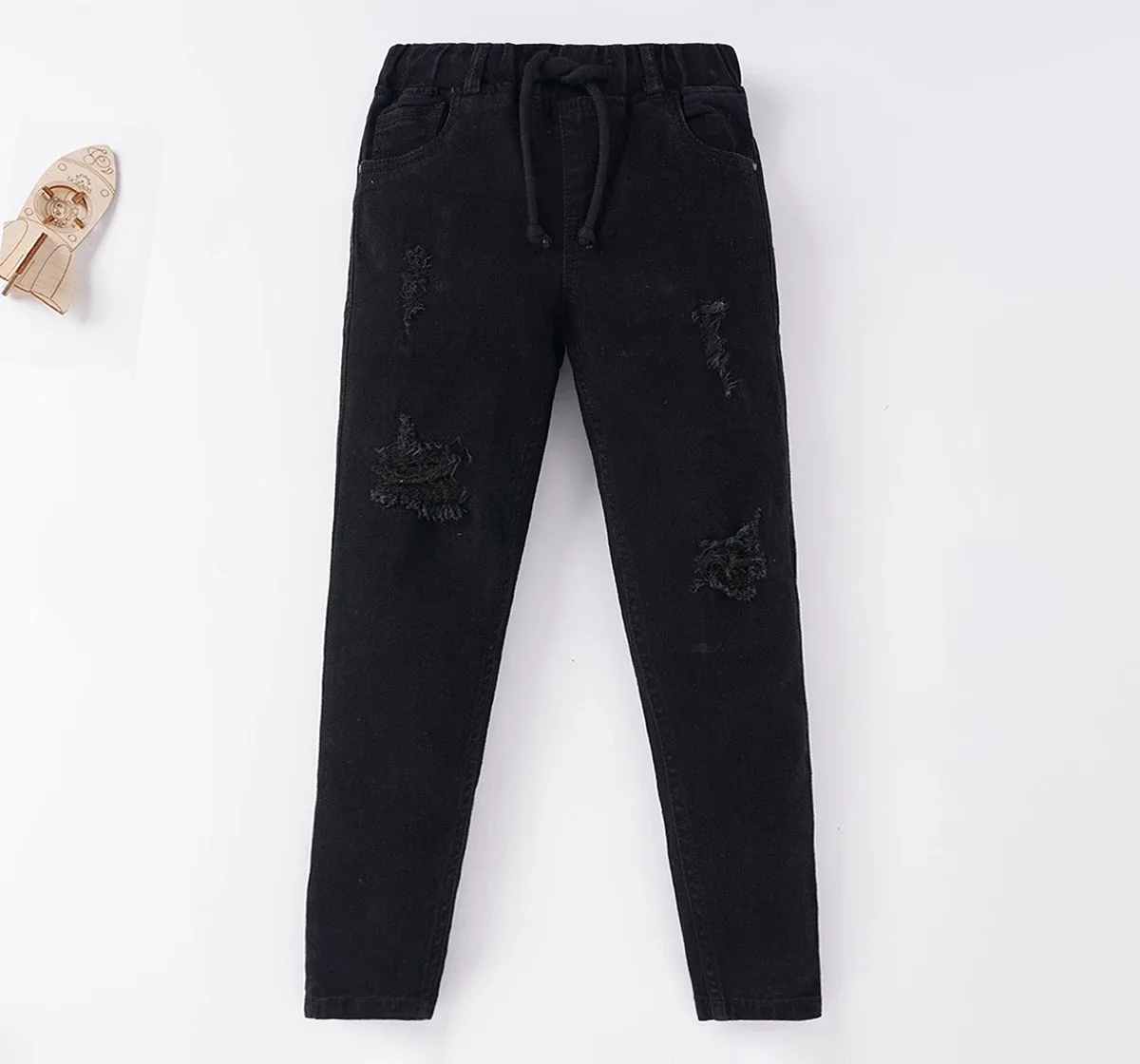 Boys Solid Tie Up Jogger