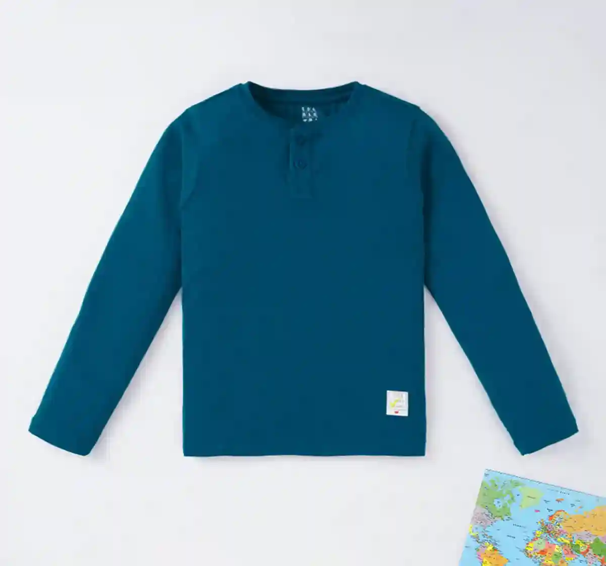 Boys Henley Solid Tshirt