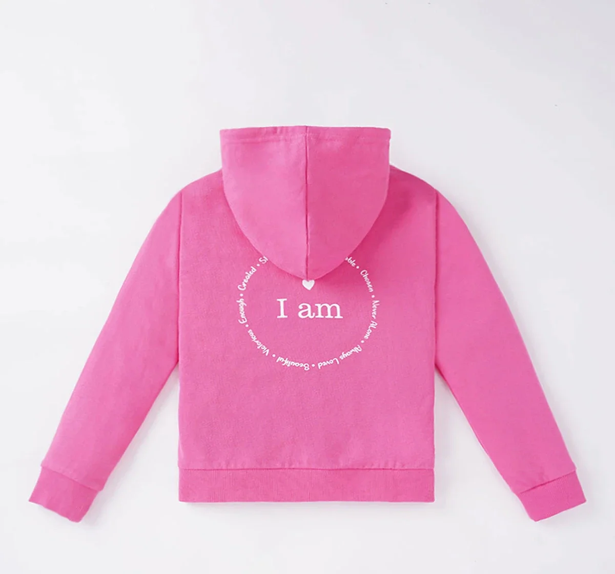 Girls Solid Kangaroo Pocket Hoodie