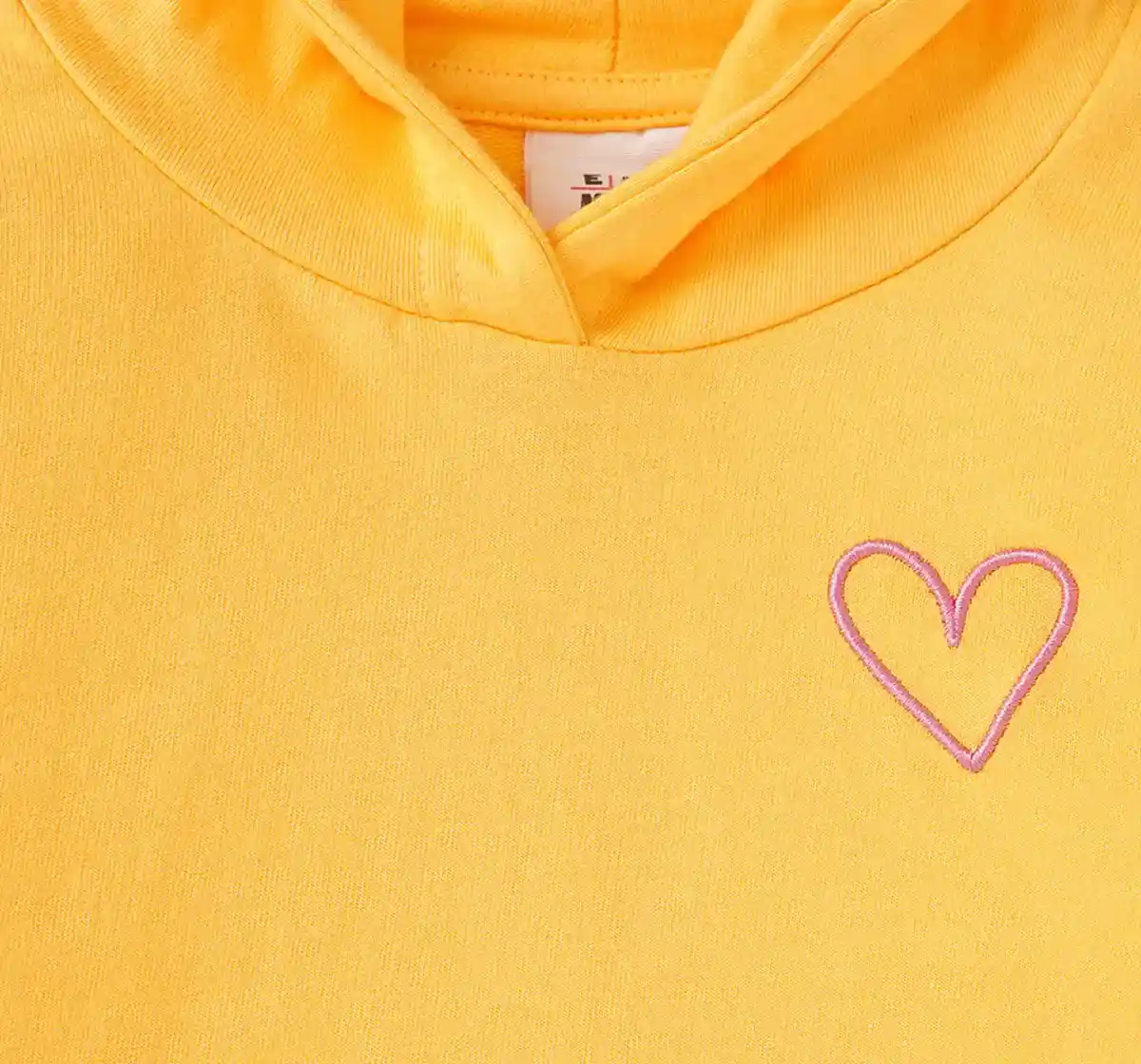 Girls Solid Kangaroo Pocket Hoodie