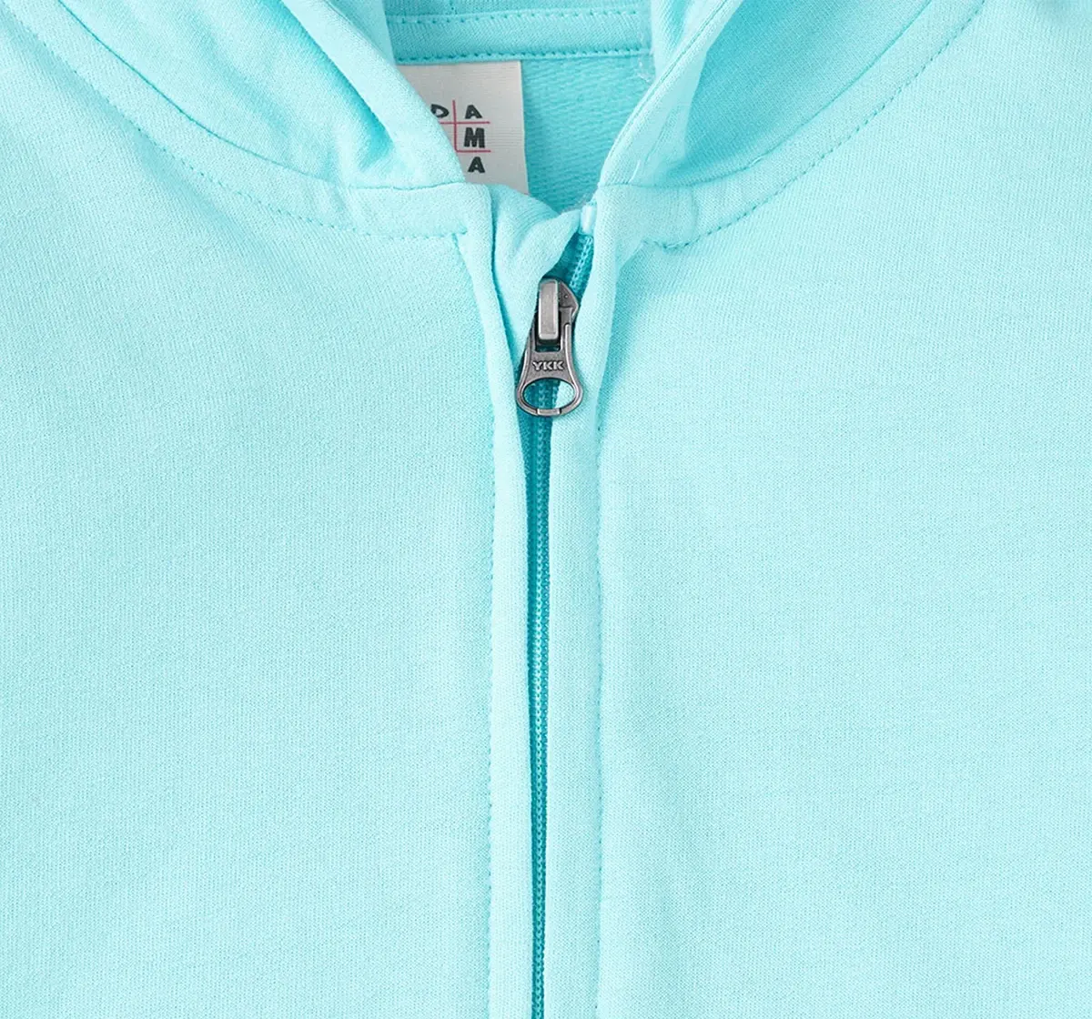 Girls Solid Kangaroo Pocket Hoodie With Zipper