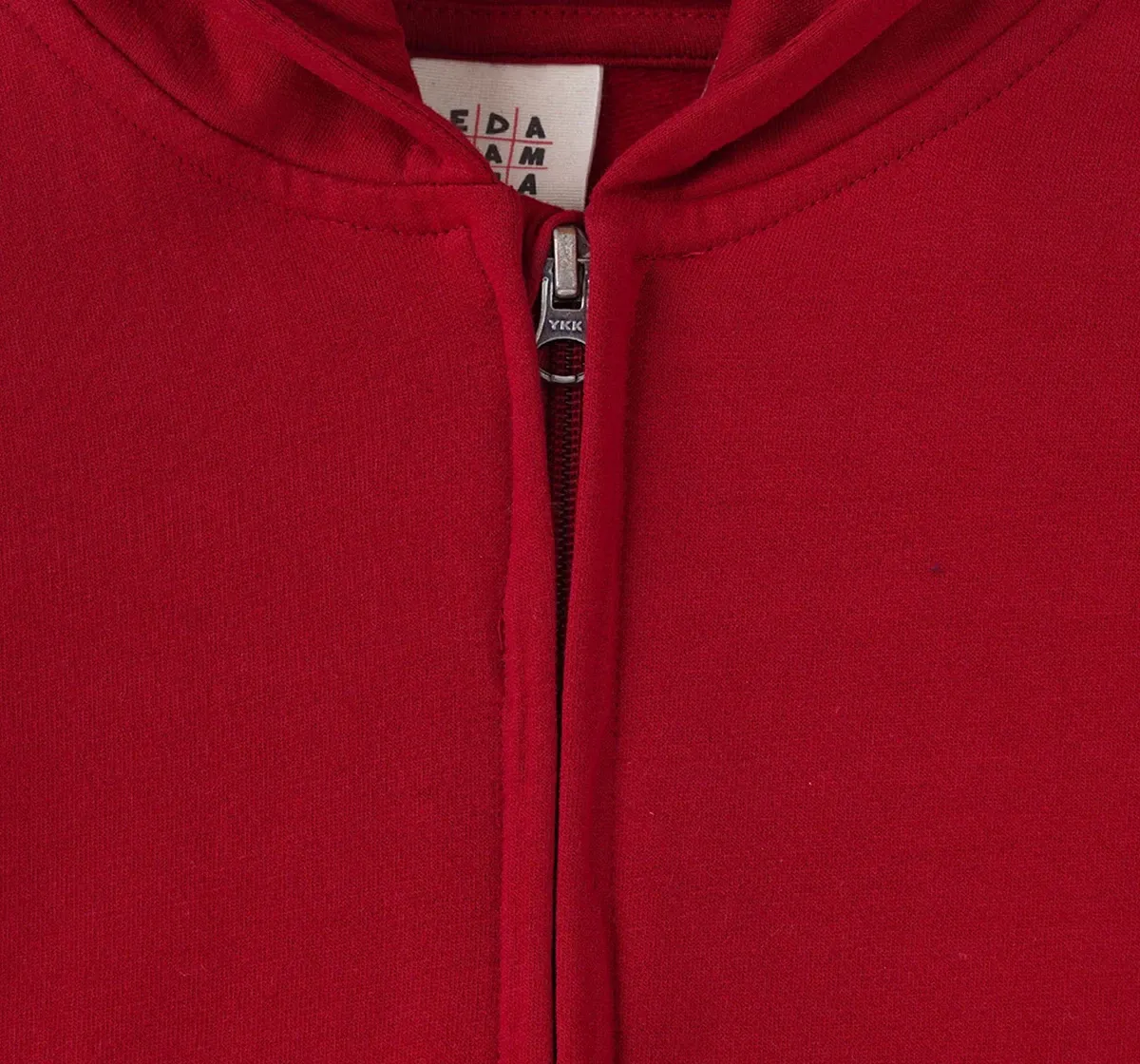 Girls Solid Kangaroo Pocket Hoodie With Zipper