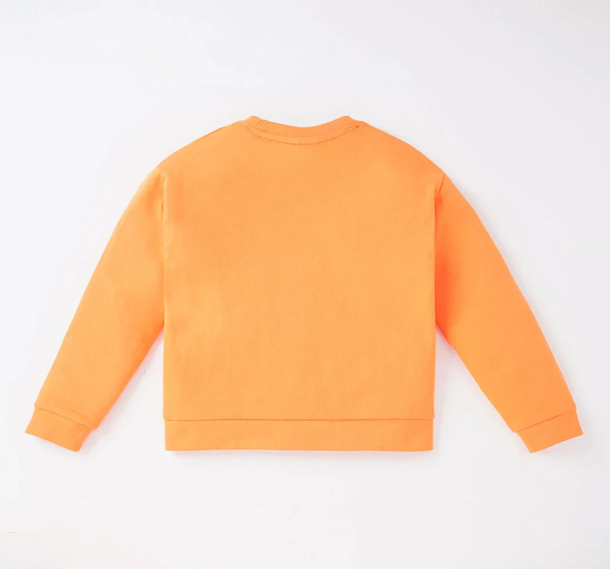 Girls Solid Sweatshirt With Kangaroo Pockets