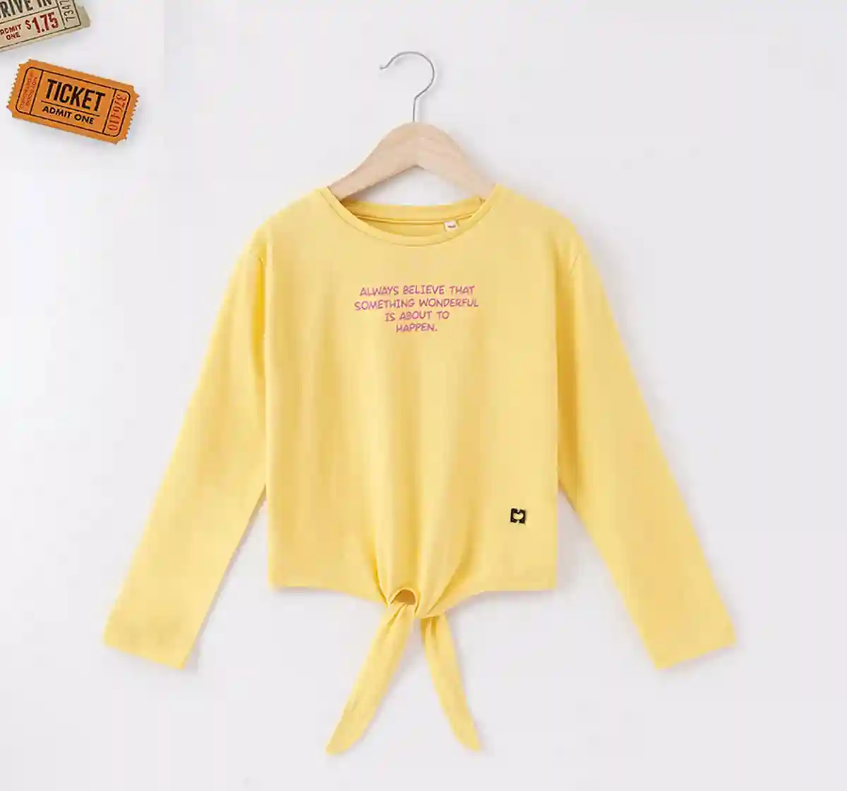 Girls Tie Up Knotted Tshirt