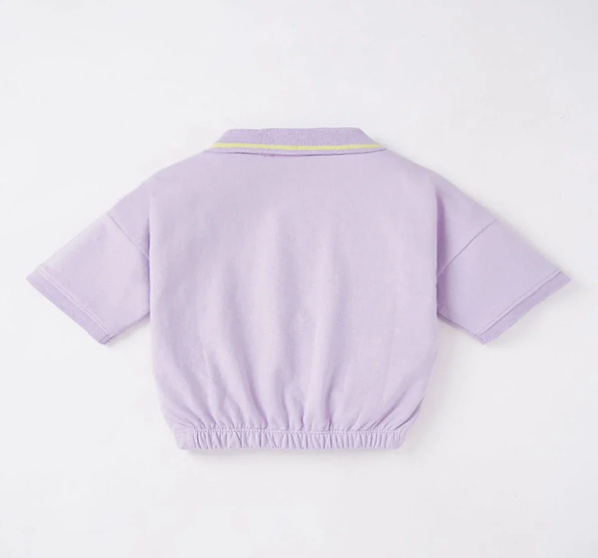 Girls Crop Tee With Collar