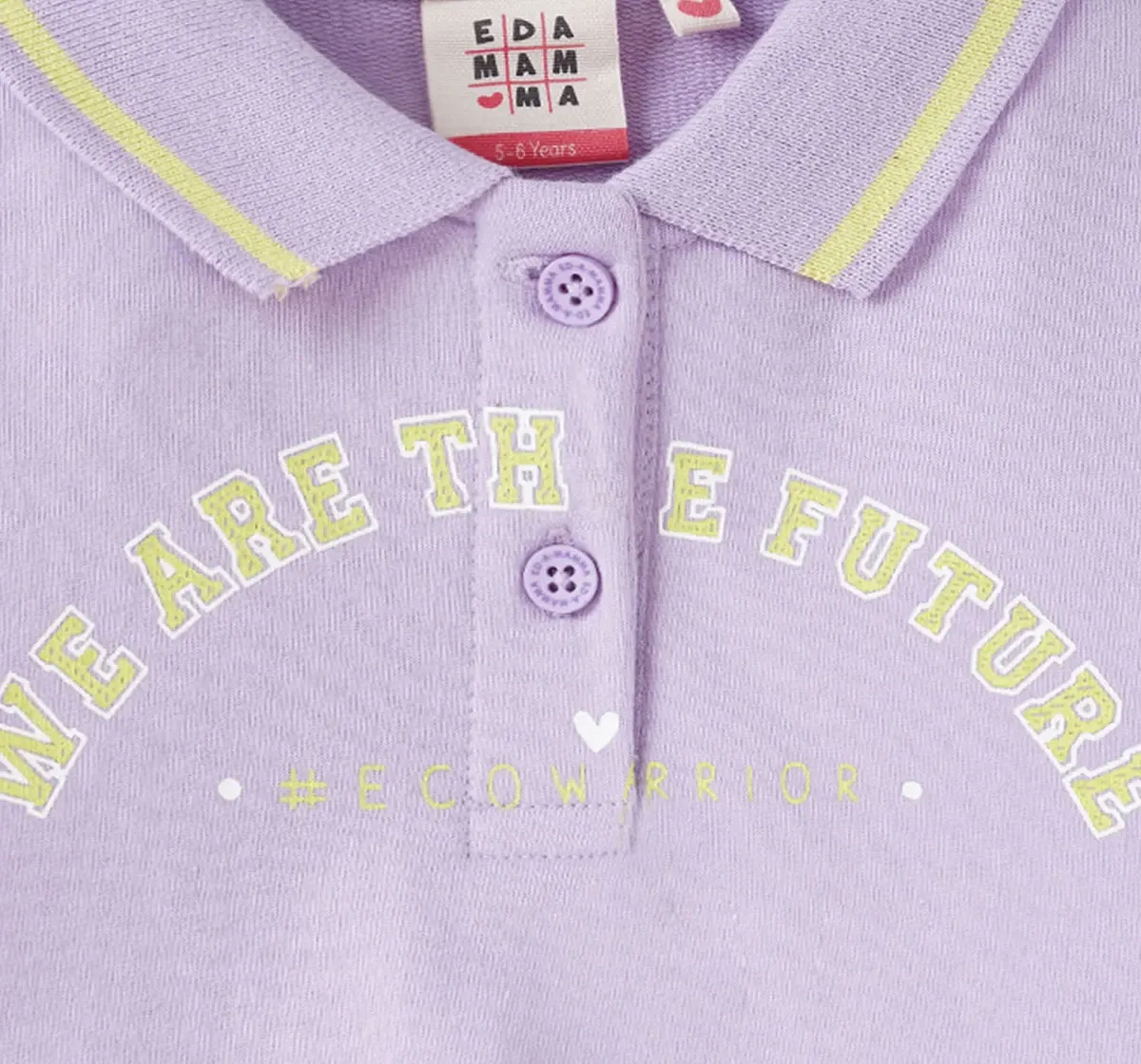 Girls Crop Tee With Collar