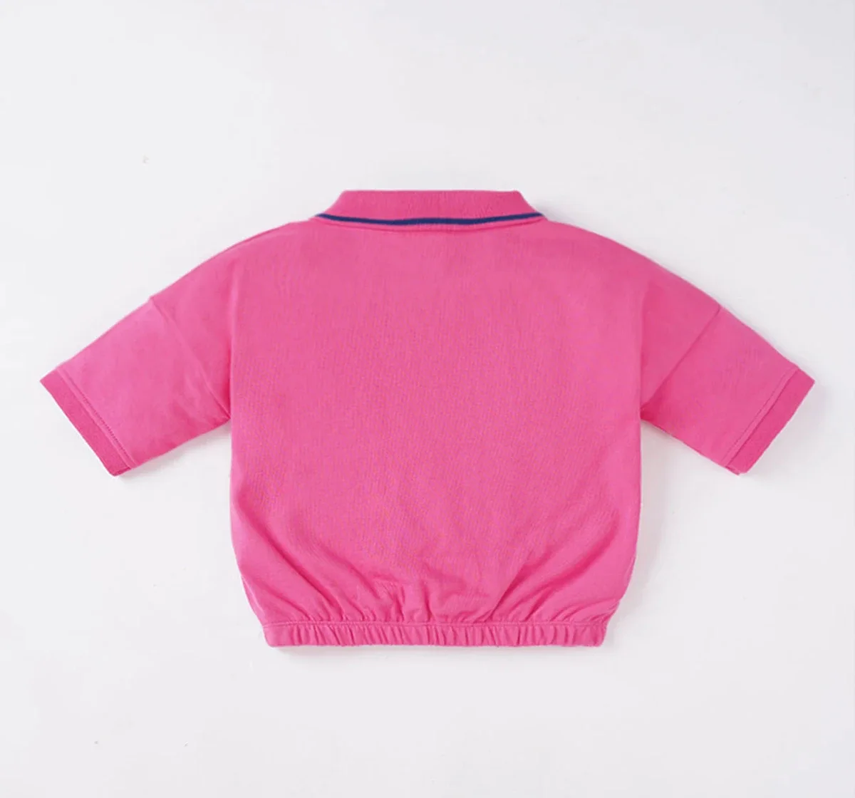 Girls Crop Tee With Collar