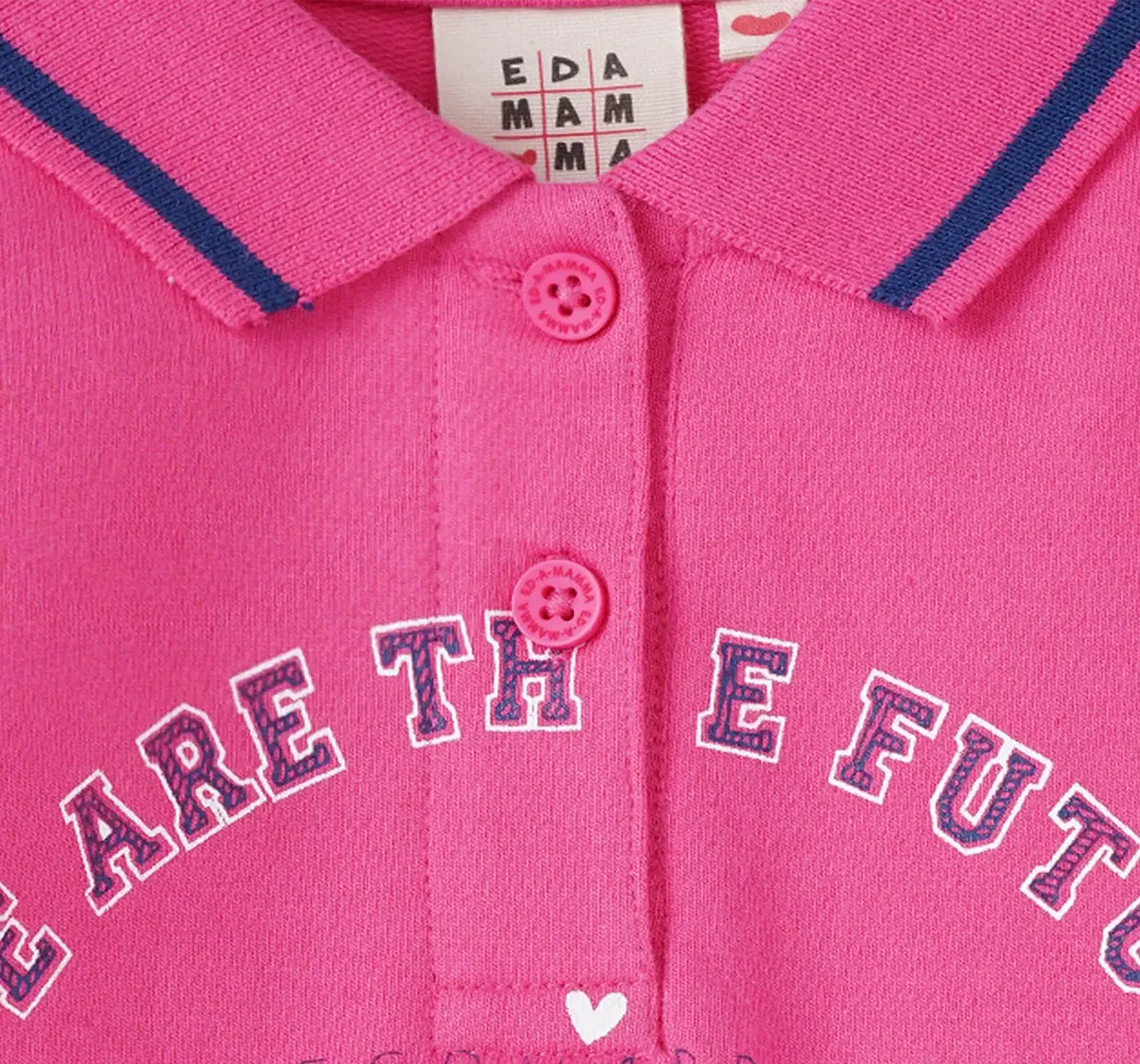 Girls Crop Tee With Collar