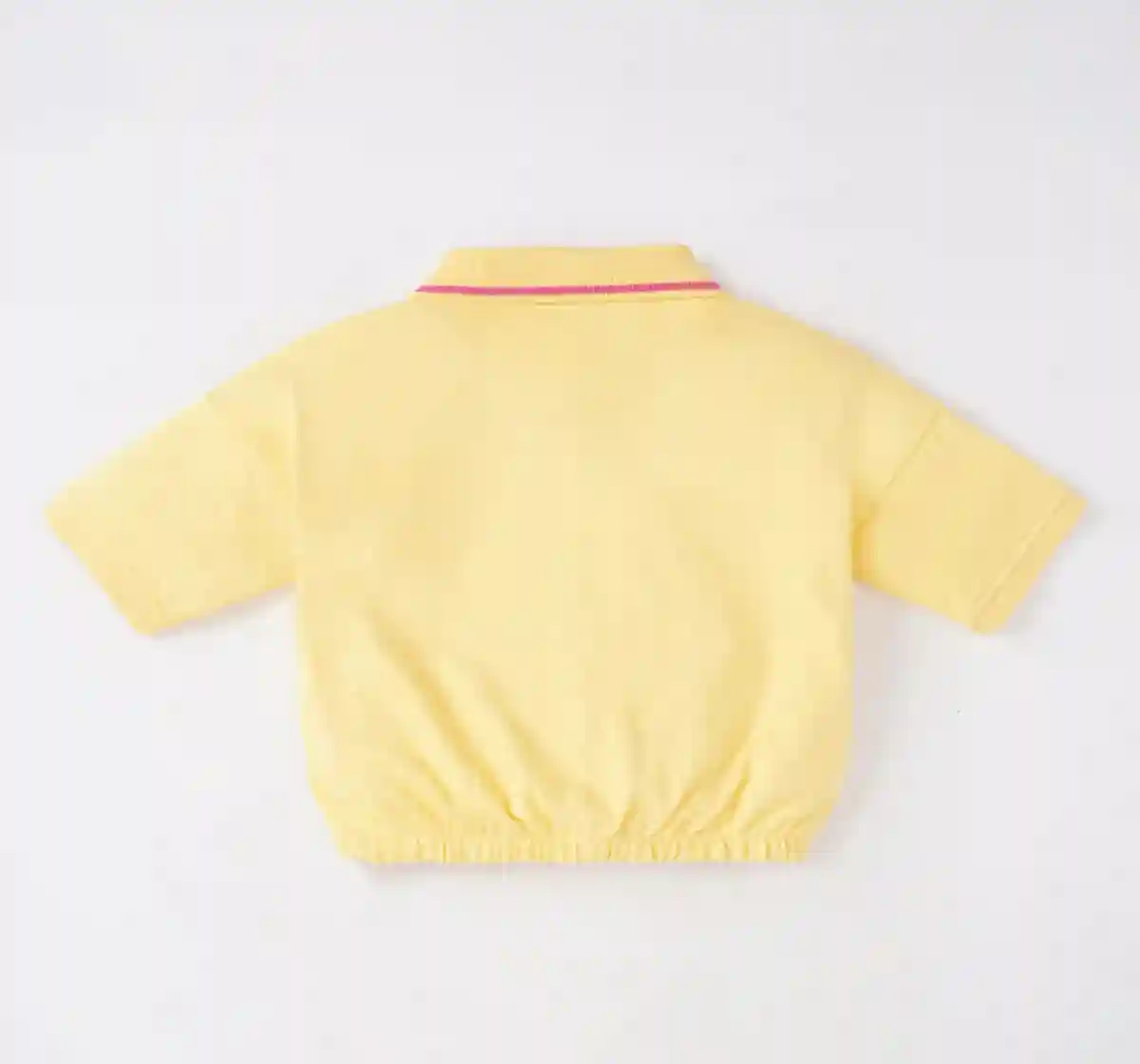 Girls Crop Tee With Collar