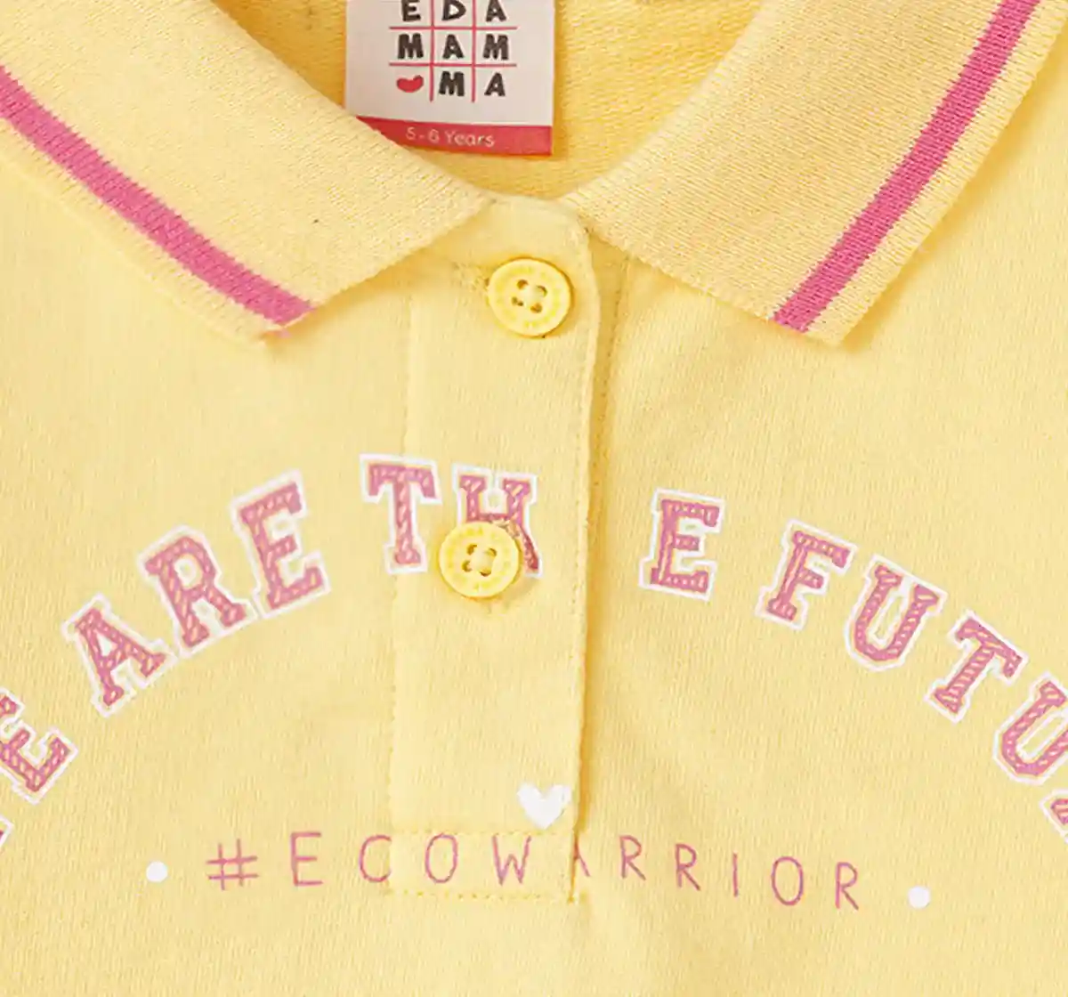 Girls Crop Tee With Collar