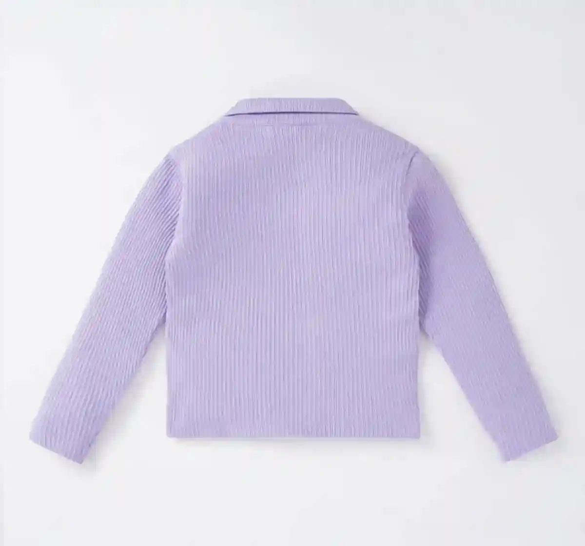 Girls Solid Rib At Neck Tee