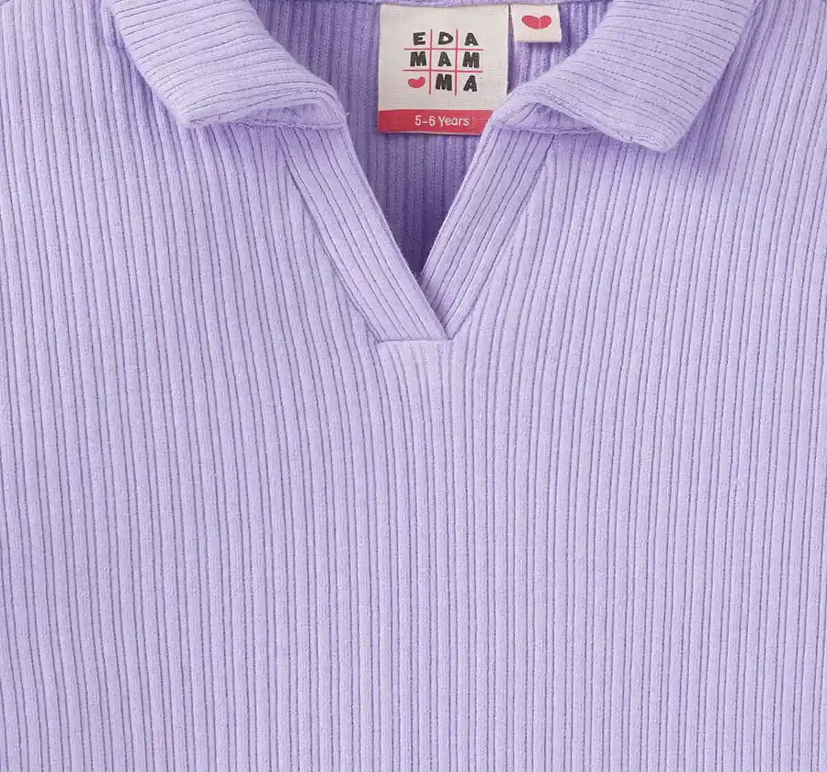 Girls Solid Rib At Neck Tee