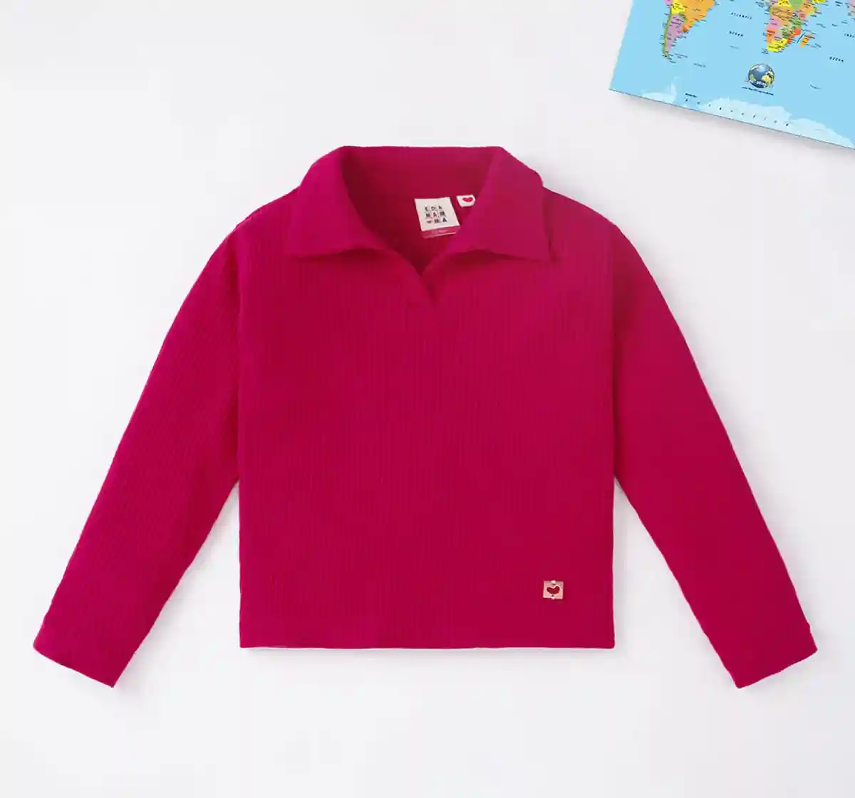 Girls Collar Rib Tee