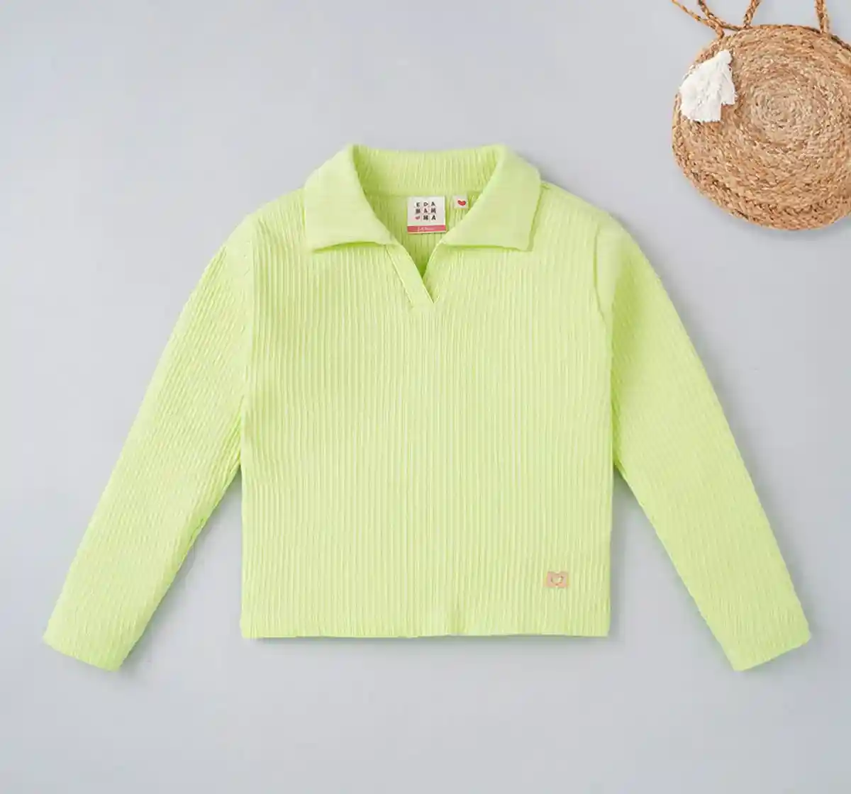 Girls Collar Rib Tee