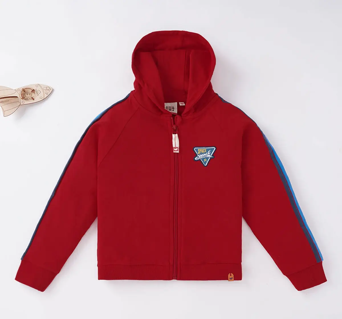 Full Sleeves Front Open Hooded Knit Jacket