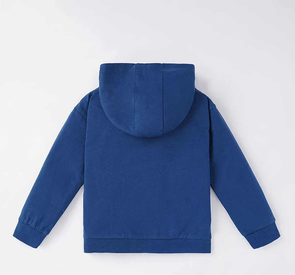 Full Sleeves Printed Zipper Hooded Knit Jacket