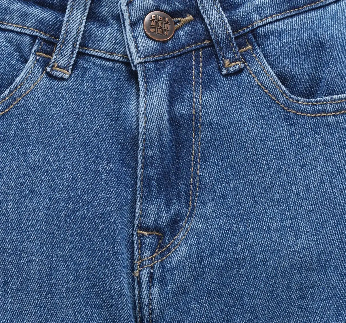 Straight Fit Cargo Denim