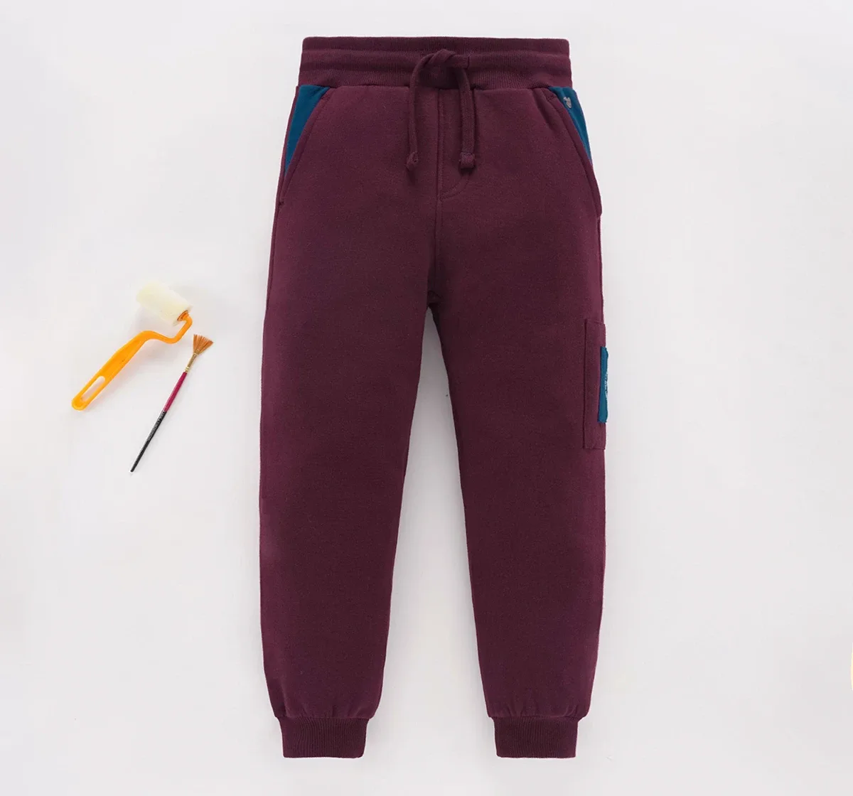 Knit Jogger With Woven Detail