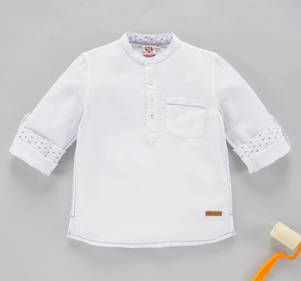 Solid White Textured Shirt