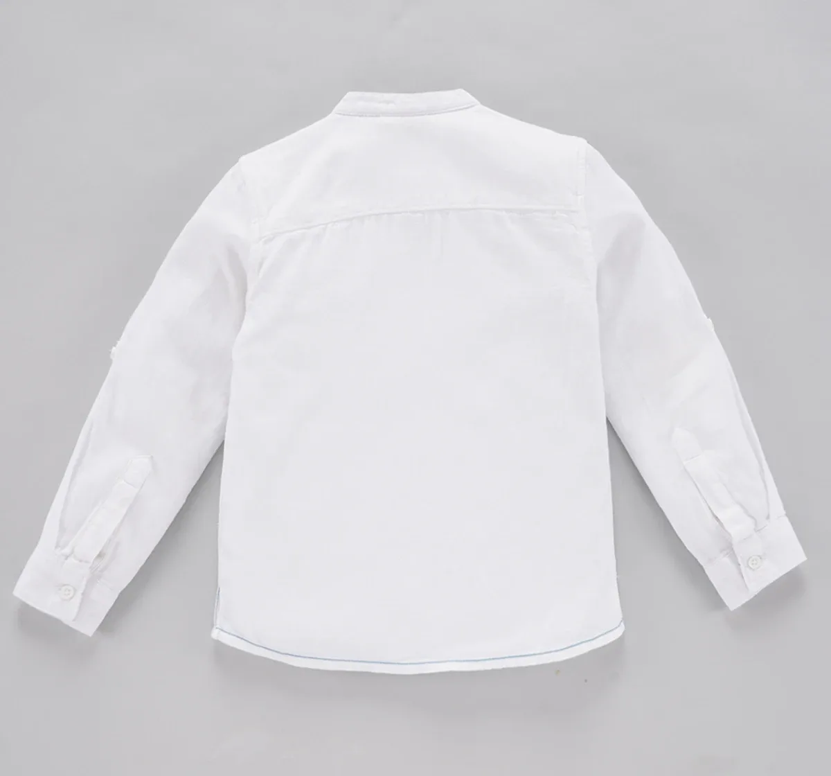 Solid White Textured Shirt