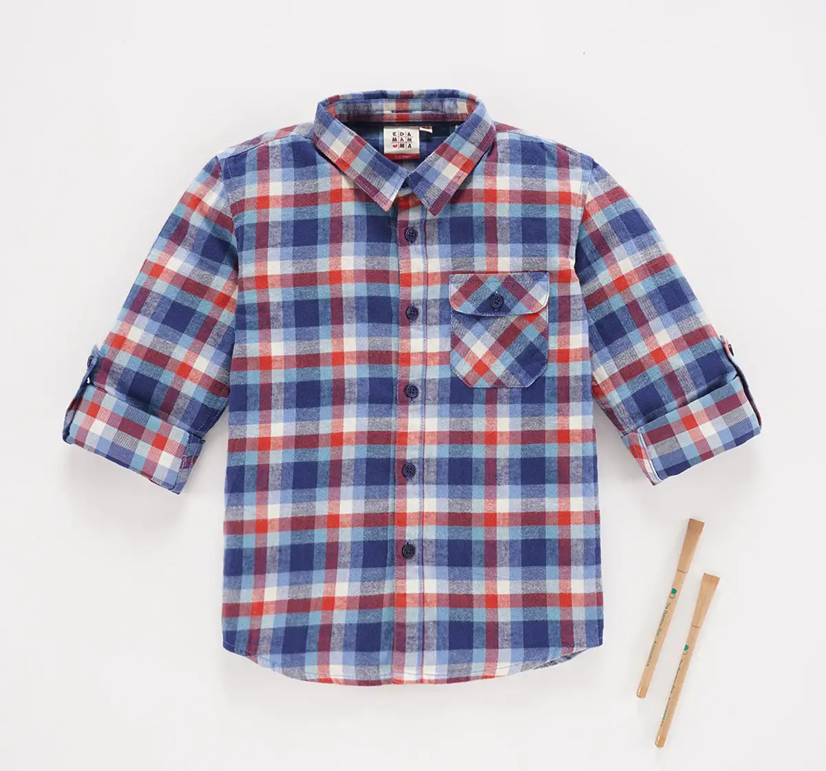 Checks Shirt with Detachable Hood