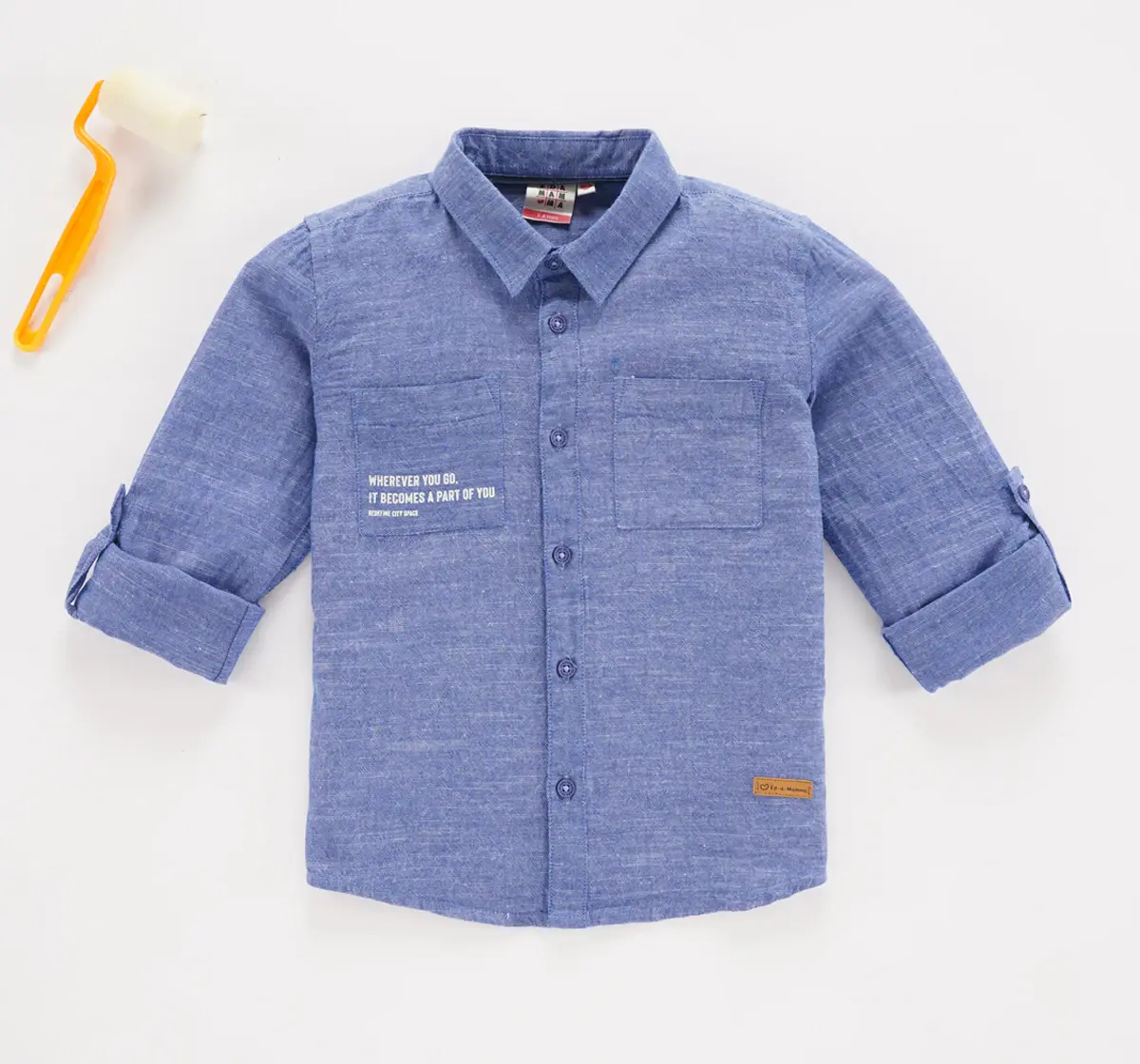 Solid Shirt With Patch Pocket