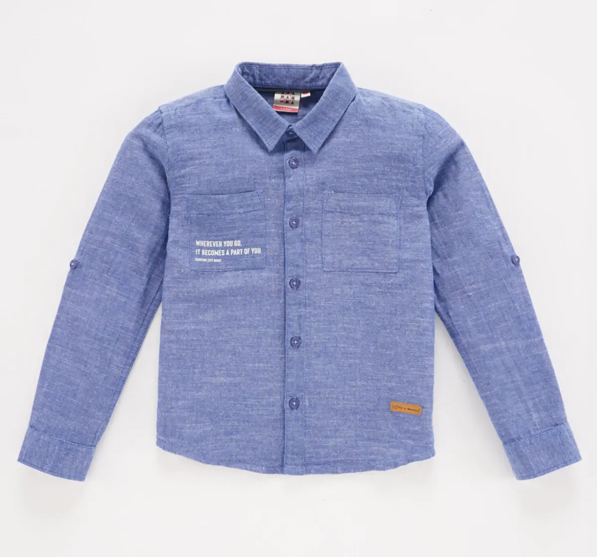 Solid Shirt With Patch Pocket