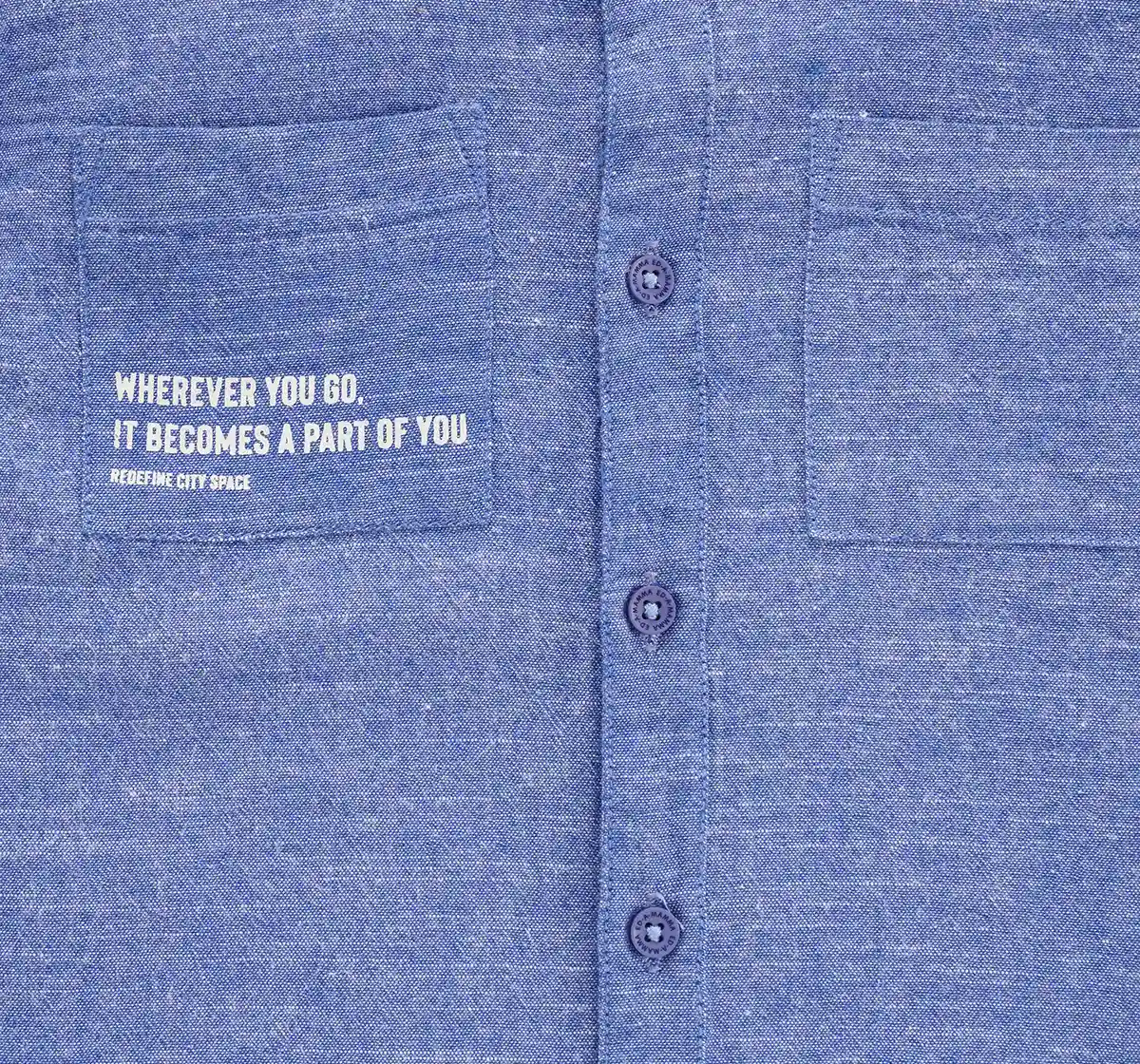 Solid Shirt With Patch Pocket