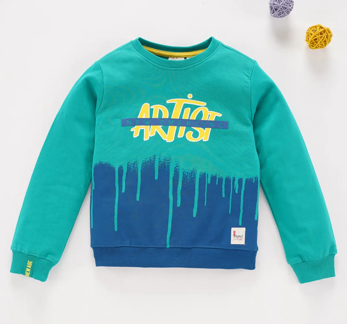 Sweatshirt With Paint Drip Artwork