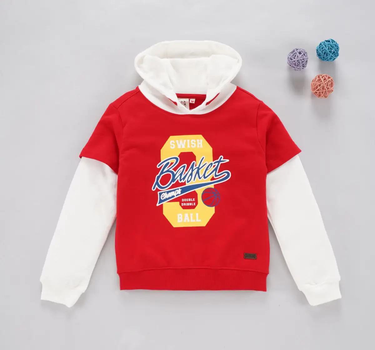 Colour block Doctor Sleeve Hoodie