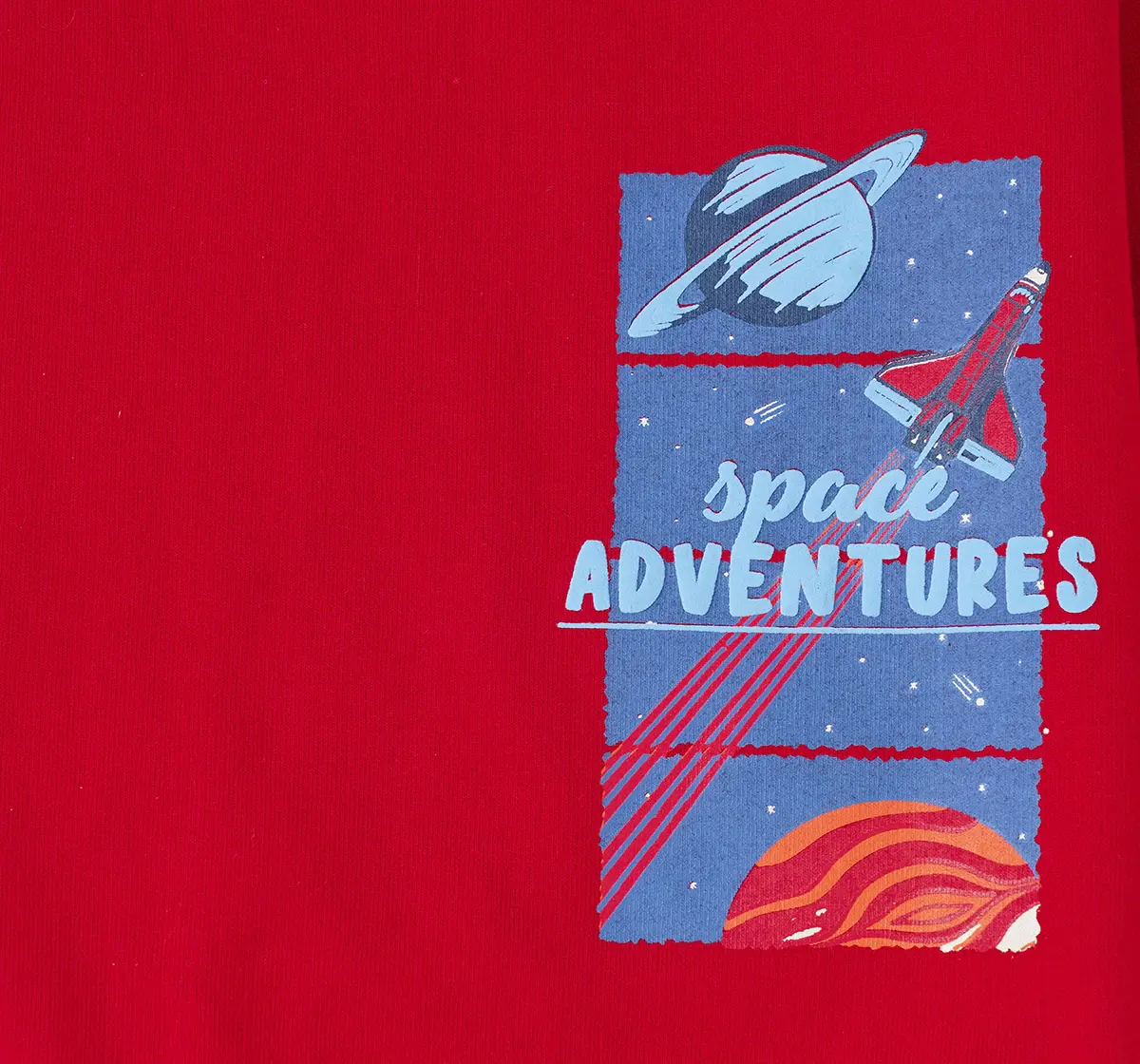 Full Sleeves Crew Neck Space Printed Sweatshirt