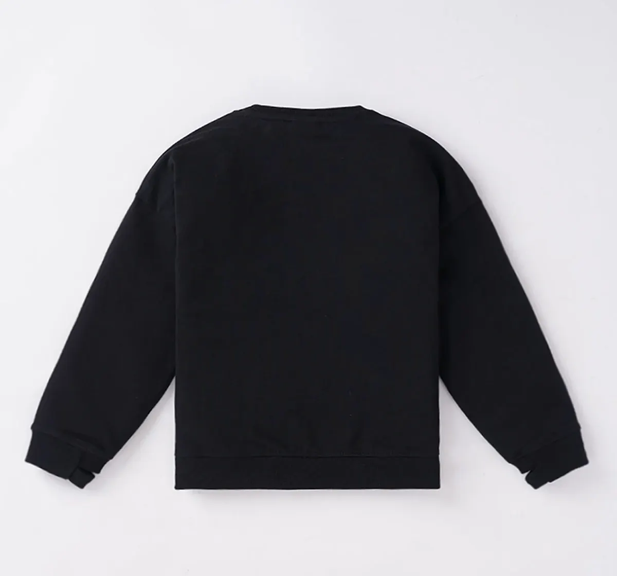 Full Sleeves Crew Neck Space Printed Sweatshirt